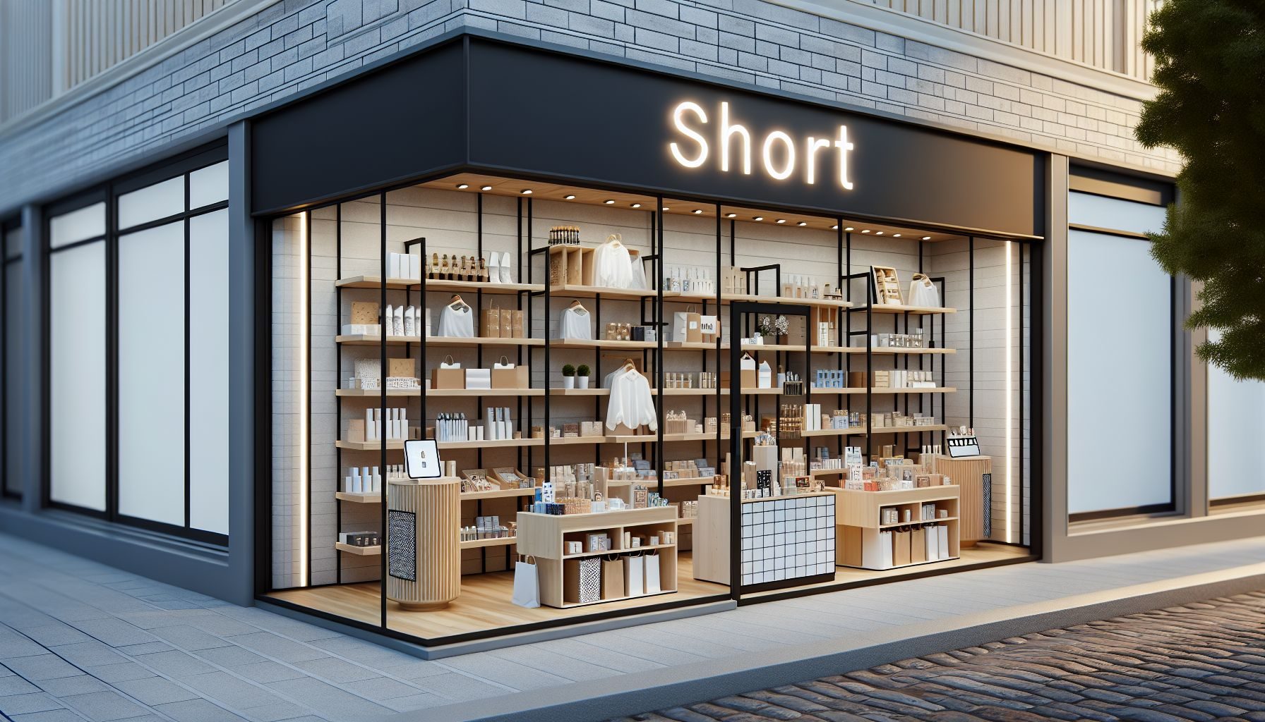Una fachada de tienda minorista estéticamente agradable y bien organizada en Eslovaquia, que abarca la esencia del diseño inteligente de tiendas.