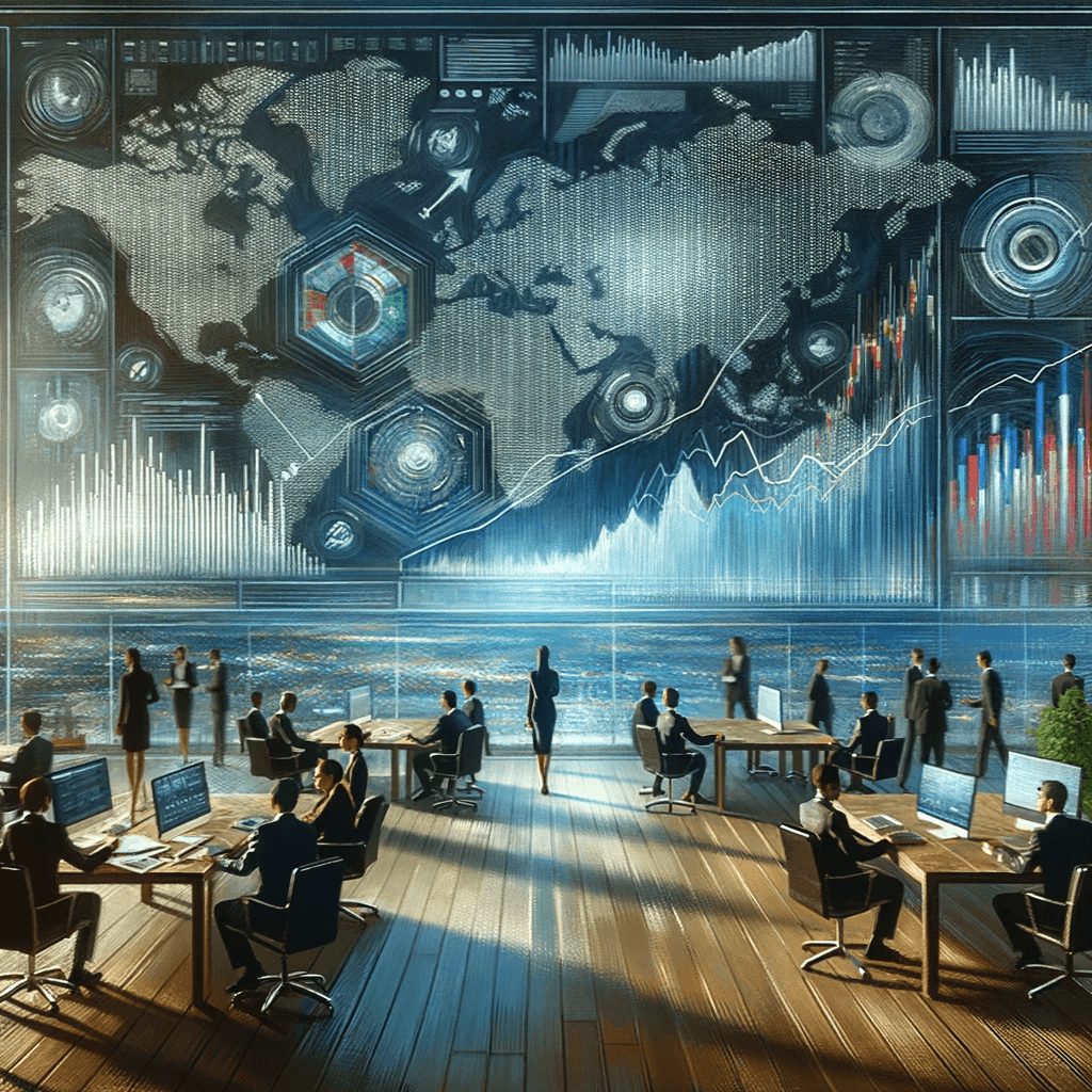 Grannville Consultings Visualisation of a futuristic financial world market