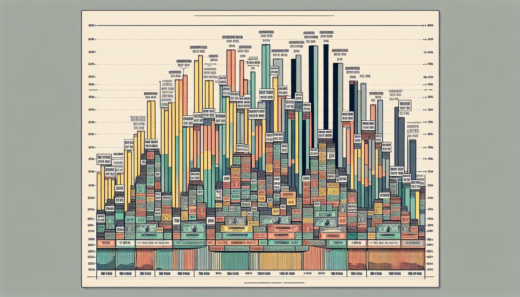 A detailed infographic of Romania's progressive tax system illustrating various income levels and corresponding tax rates.