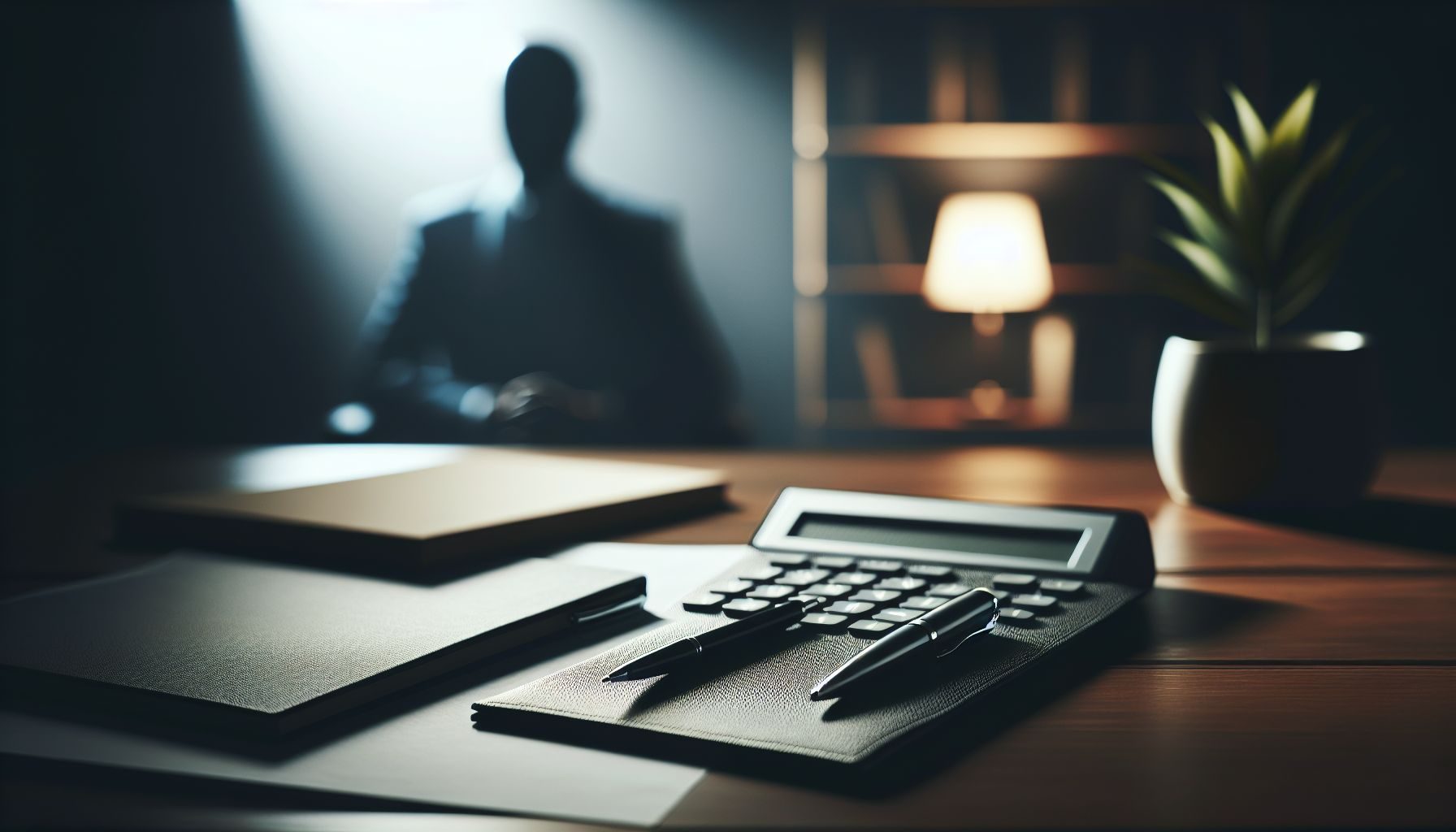 Un primer plano de documentos comerciales relacionados con opciones de financiamiento de automóviles extendidos sobre una mesa con una calculadora y bolígrafo.